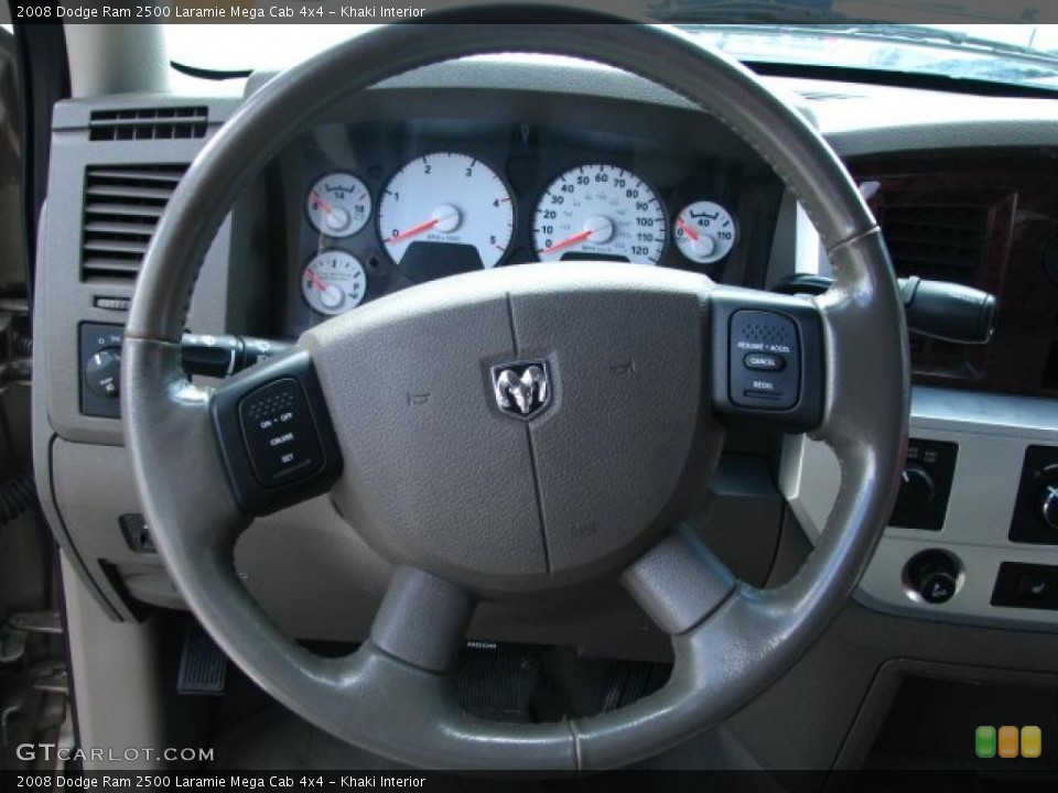 Khaki Interior Steering Wheel for the 2008 Dodge Ram 2500 Laramie Mega Cab 4x4 #49352527