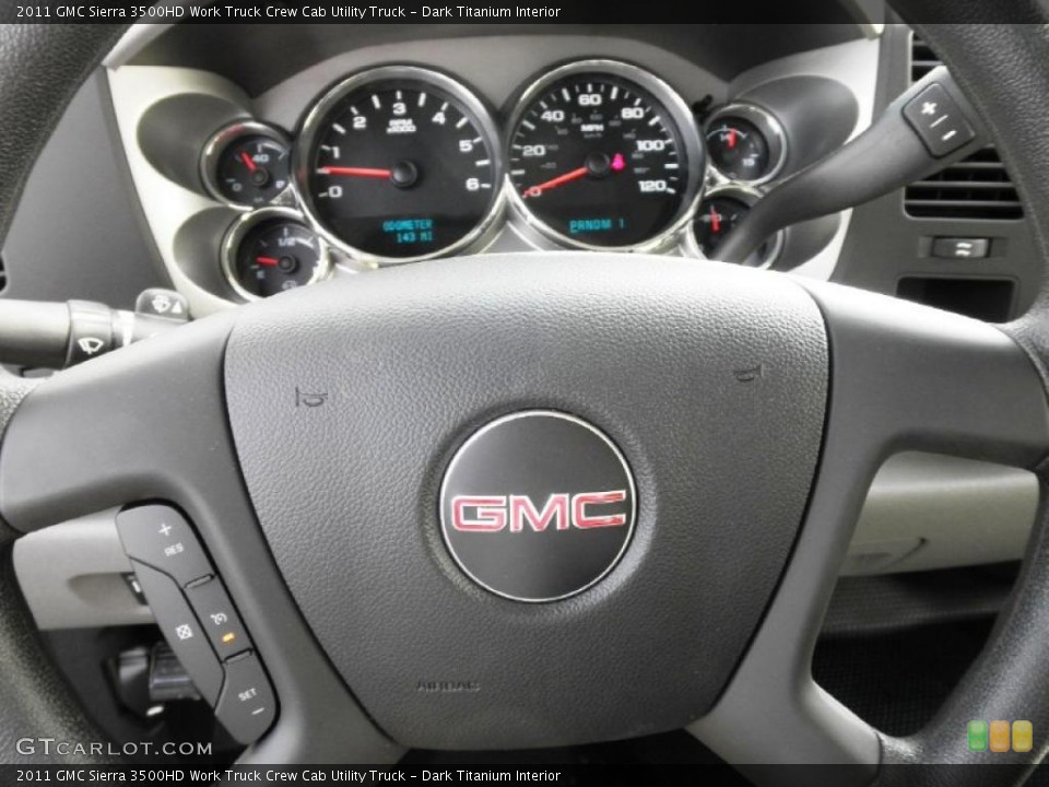 Dark Titanium Interior Steering Wheel for the 2011 GMC Sierra 3500HD Work Truck Crew Cab Utility Truck #49355278