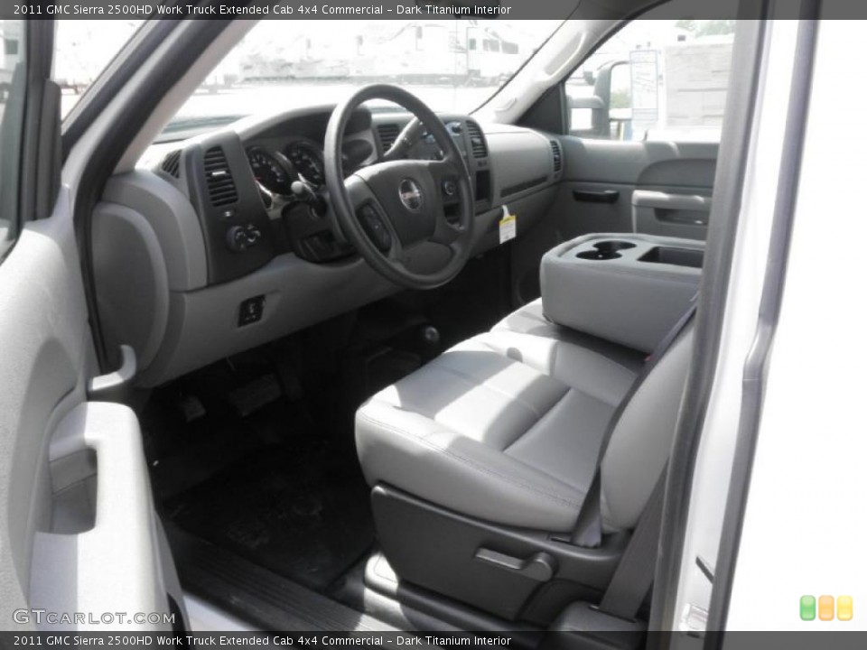 Dark Titanium Interior Photo for the 2011 GMC Sierra 2500HD Work Truck Extended Cab 4x4 Commercial #49355452