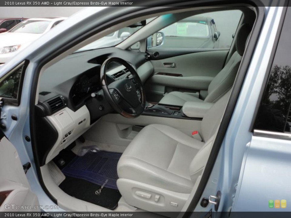 Light Gray/Espresso Birds-Eye Maple Interior Photo for the 2010 Lexus RX 350 AWD #49355983