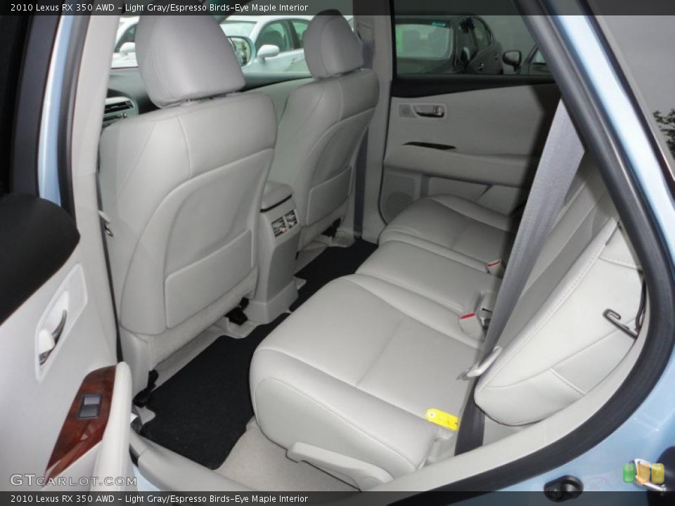 Light Gray/Espresso Birds-Eye Maple 2010 Lexus RX Interiors