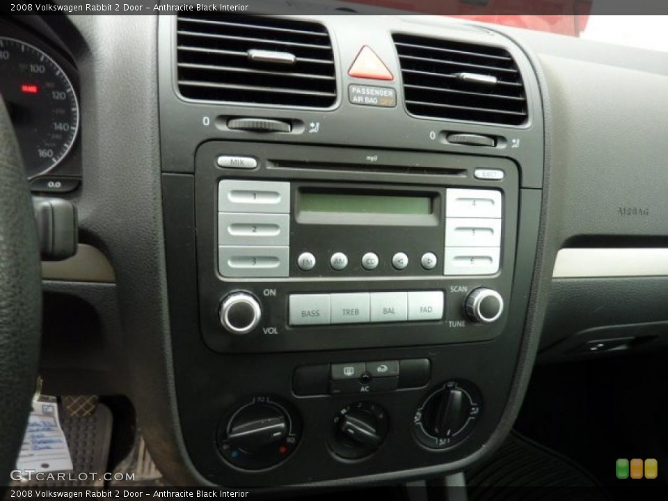 Anthracite Black Interior Controls for the 2008 Volkswagen Rabbit 2 Door #49359427