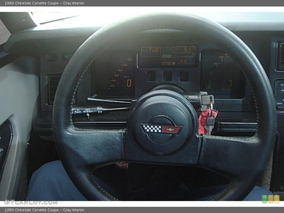 Gray Interior Steering Wheel for the 1989 Chevrolet Corvette Coupe #49360072