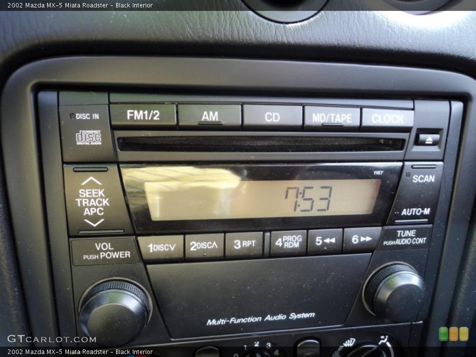 Black Interior Controls for the 2002 Mazda MX-5 Miata Roadster #49360435
