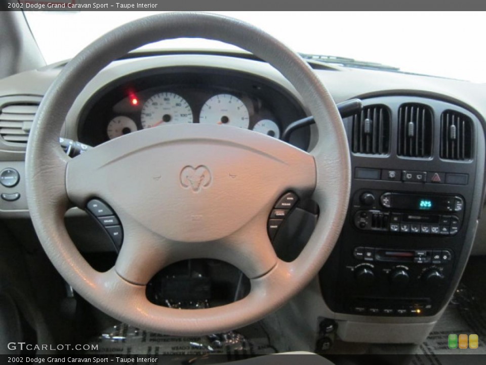Taupe Interior Steering Wheel for the 2002 Dodge Grand Caravan Sport #49362434