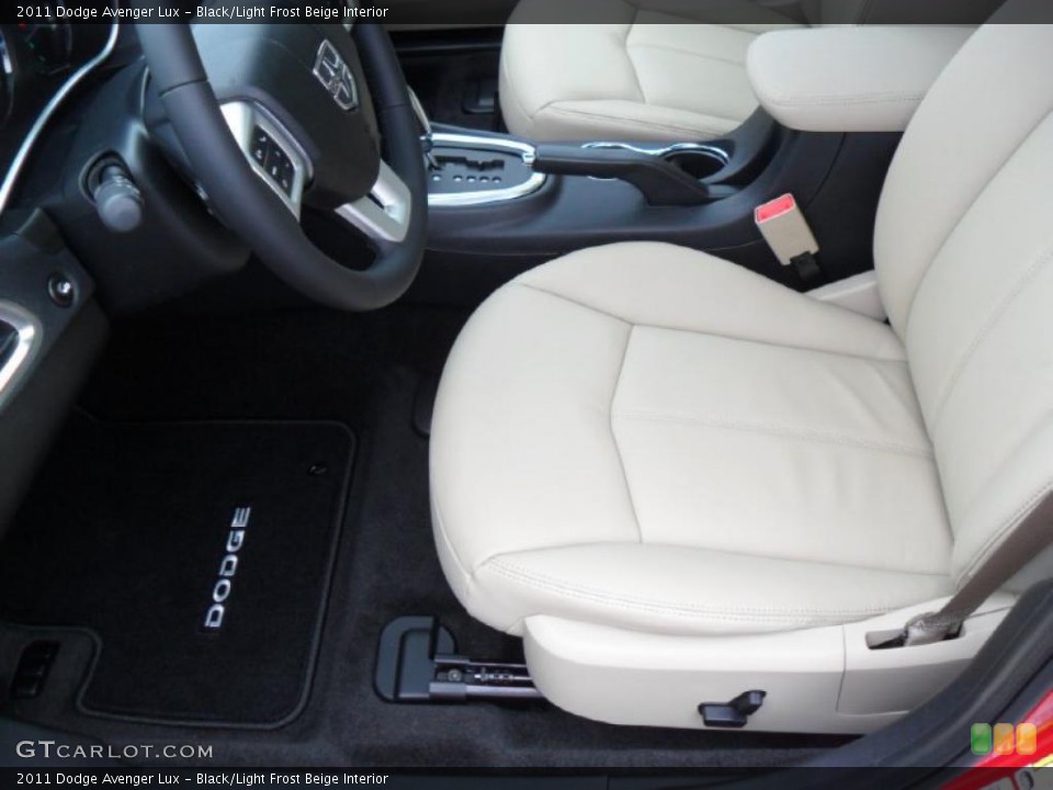 Black/Light Frost Beige Interior Photo for the 2011 Dodge Avenger Lux #49362899