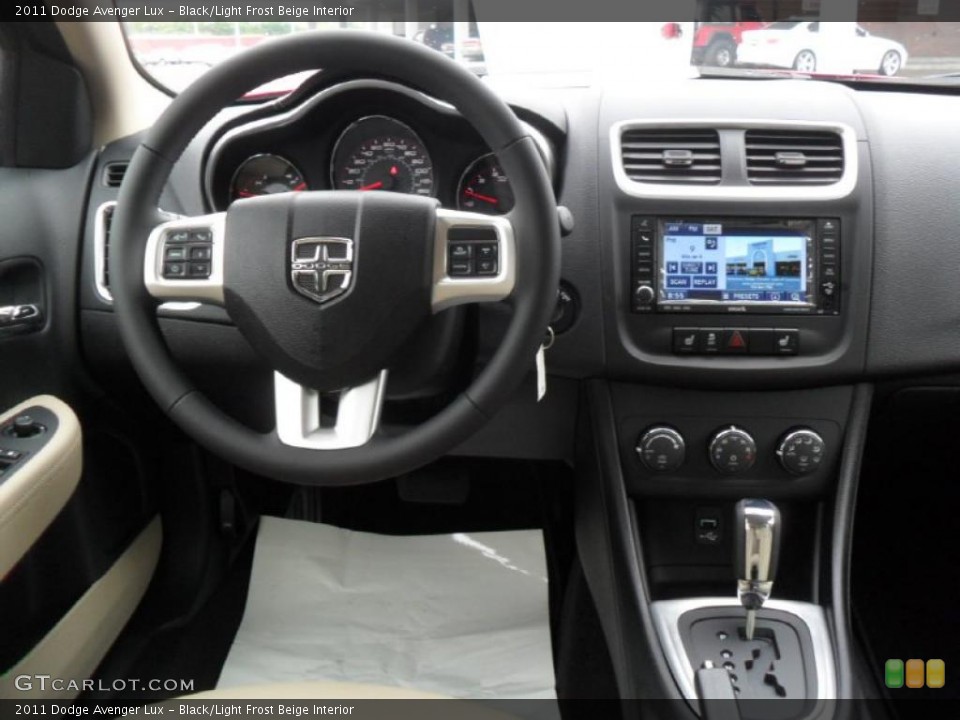 Black/Light Frost Beige Interior Dashboard for the 2011 Dodge Avenger Lux #49363015