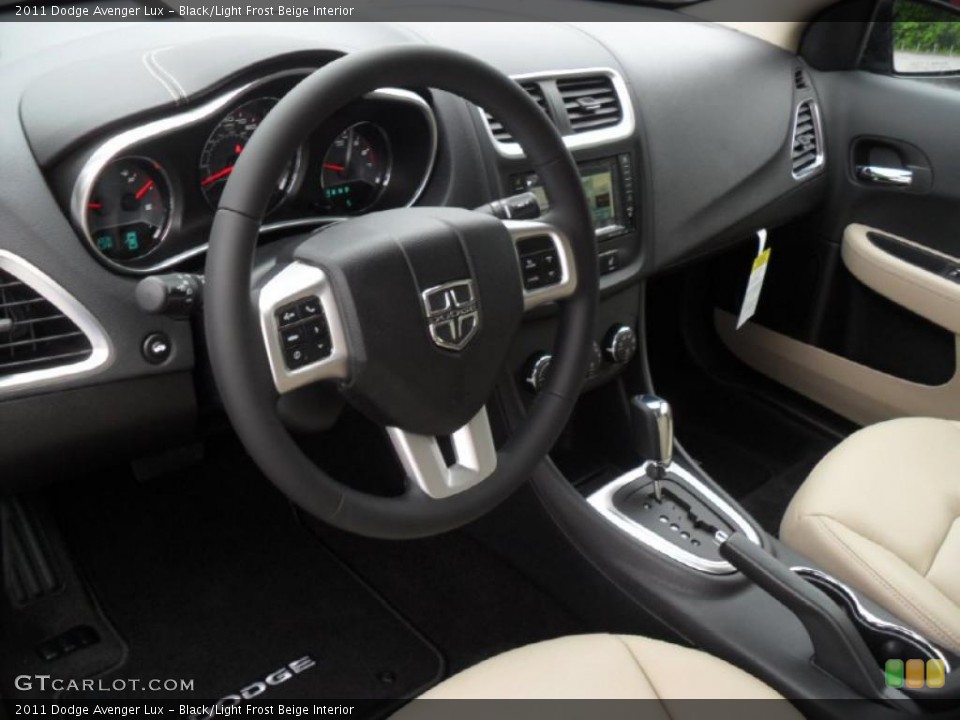 Black/Light Frost Beige 2011 Dodge Avenger Interiors