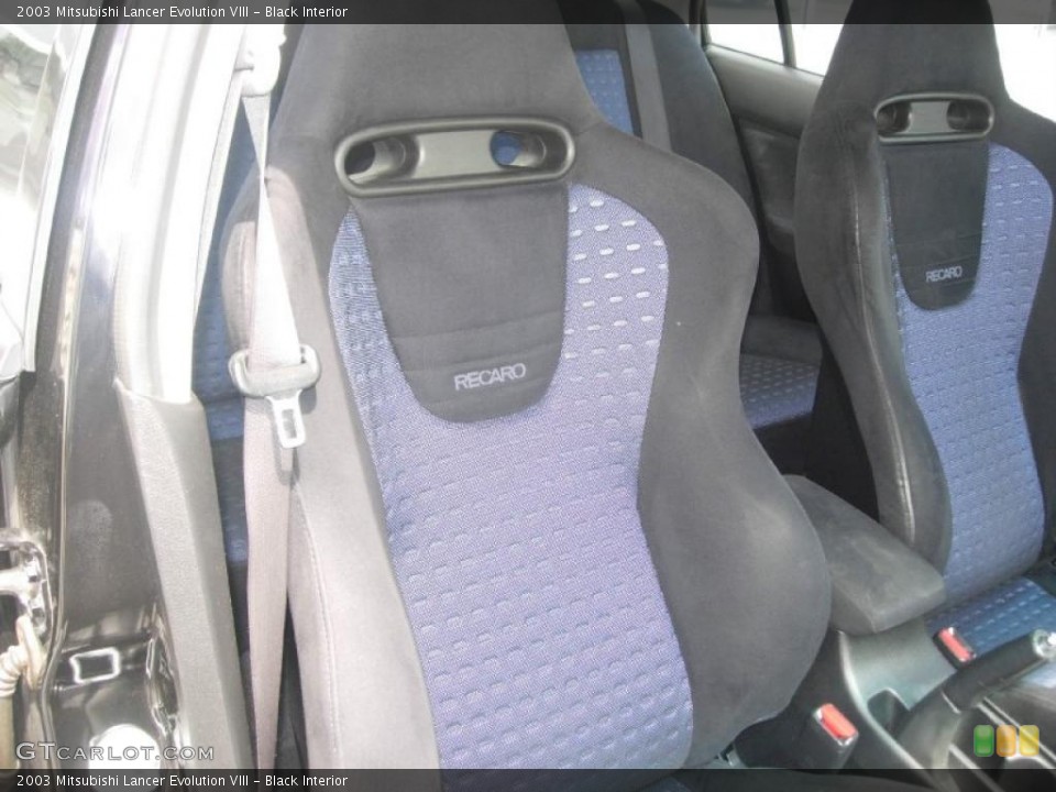 Black 2003 Mitsubishi Lancer Evolution Interiors