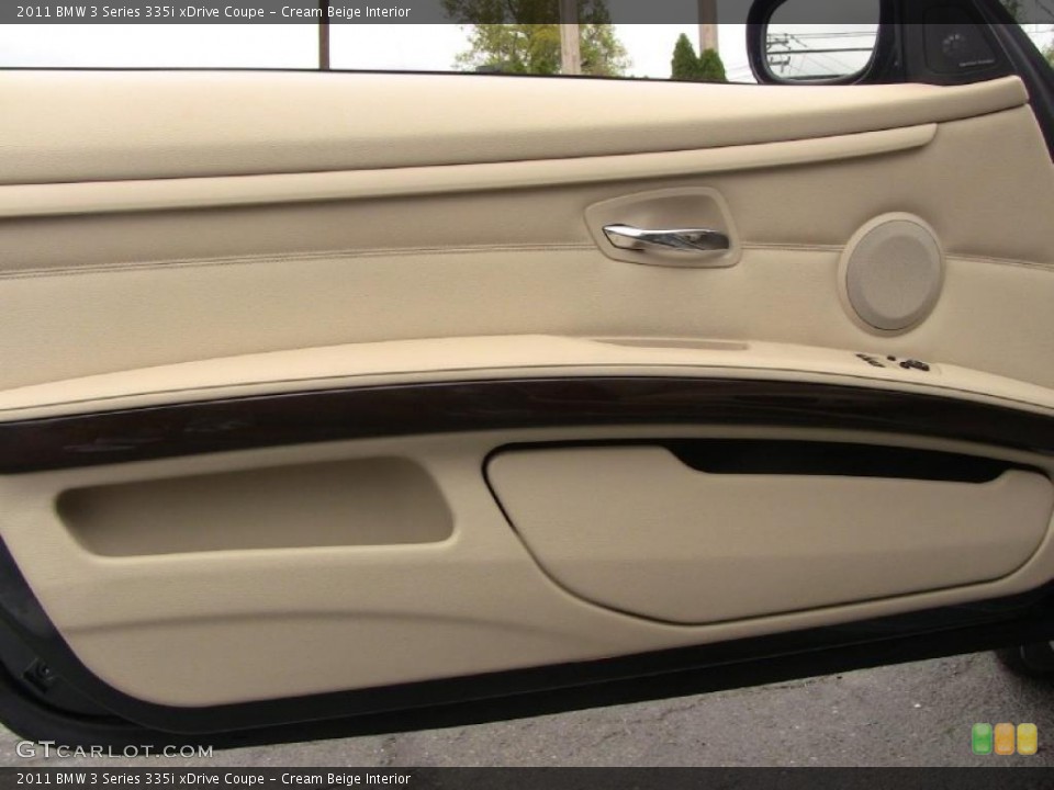 Cream Beige Interior Door Panel for the 2011 BMW 3 Series 335i xDrive Coupe #49364390