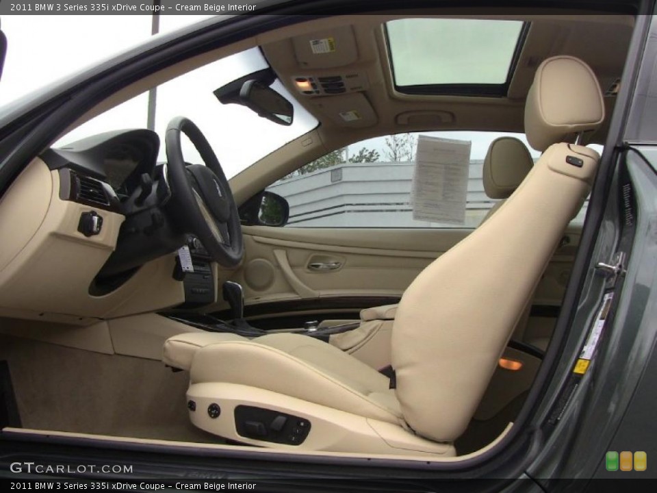 Cream Beige Interior Photo for the 2011 BMW 3 Series 335i xDrive Coupe #49364405