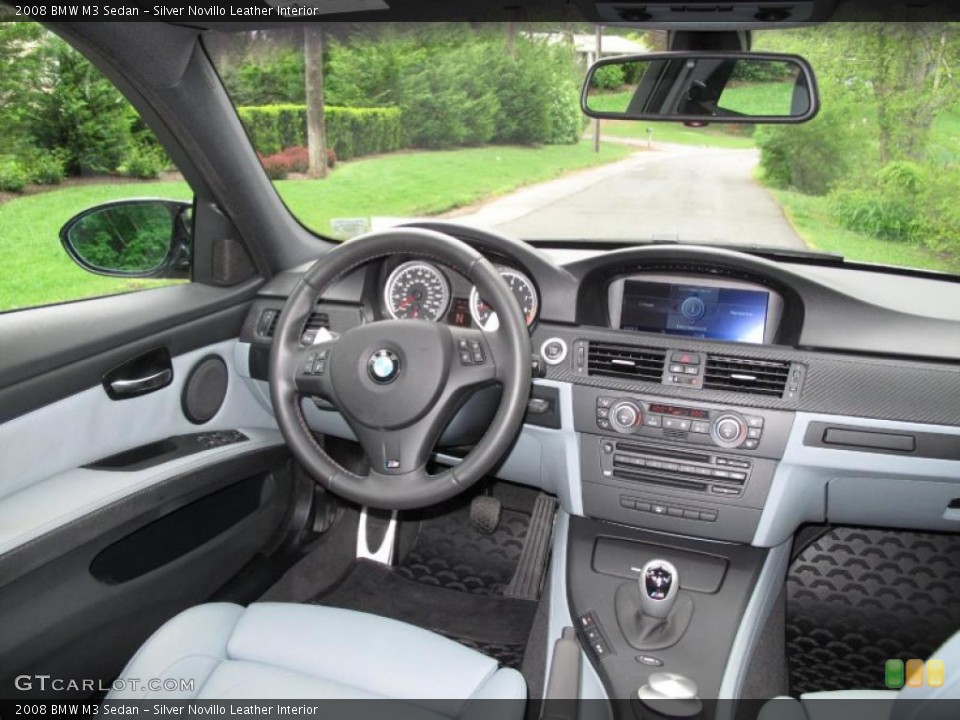 Silver Novillo Leather Interior Dashboard for the 2008 BMW M3 Sedan #49364687