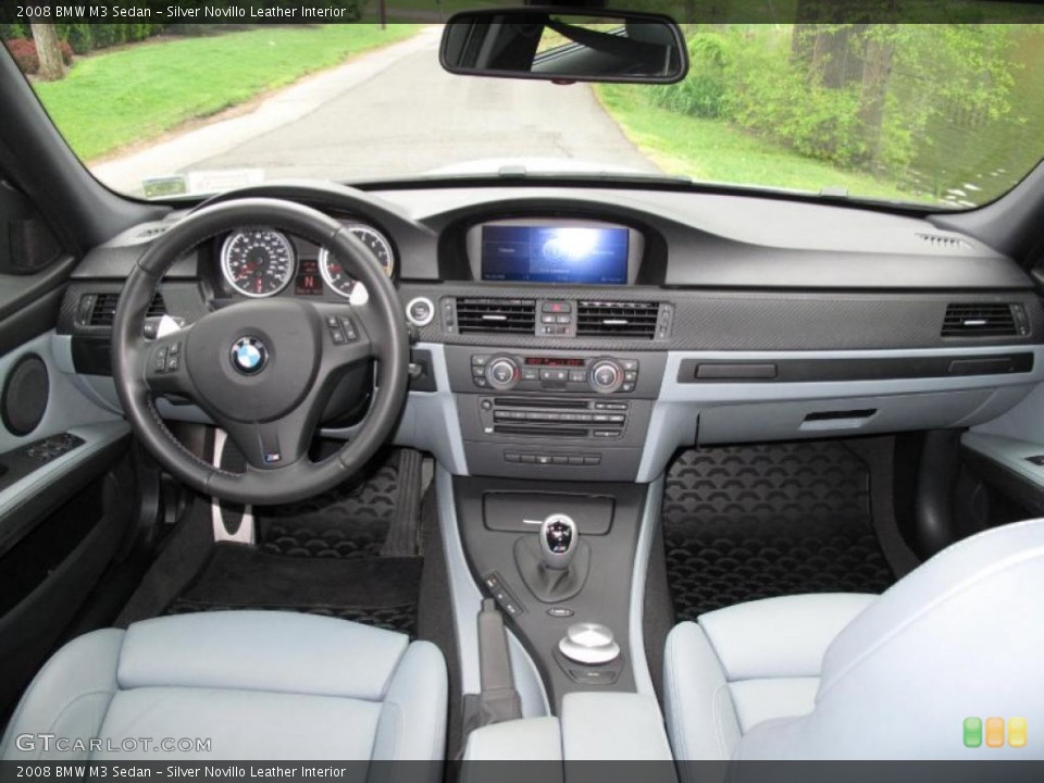 Silver Novillo Leather Interior Dashboard for the 2008 BMW M3 Sedan #49364702