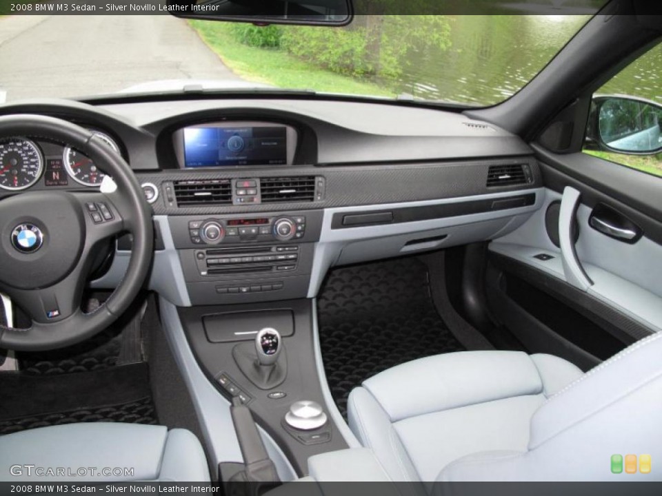 Silver Novillo Leather Interior Dashboard for the 2008 BMW M3 Sedan #49364720