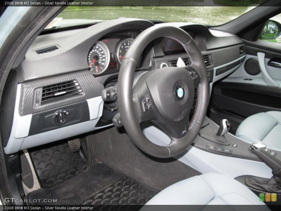 Silver Novillo Leather Interior Dashboard for the 2008 BMW M3 Sedan #49364801
