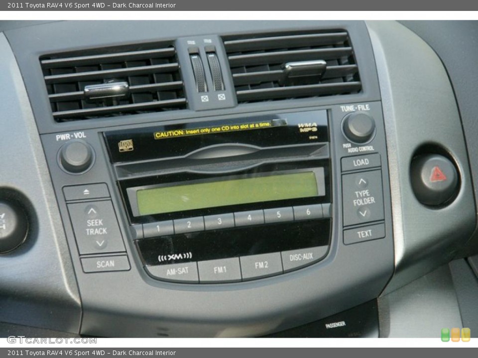 Dark Charcoal Interior Controls for the 2011 Toyota RAV4 V6 Sport 4WD #49367177