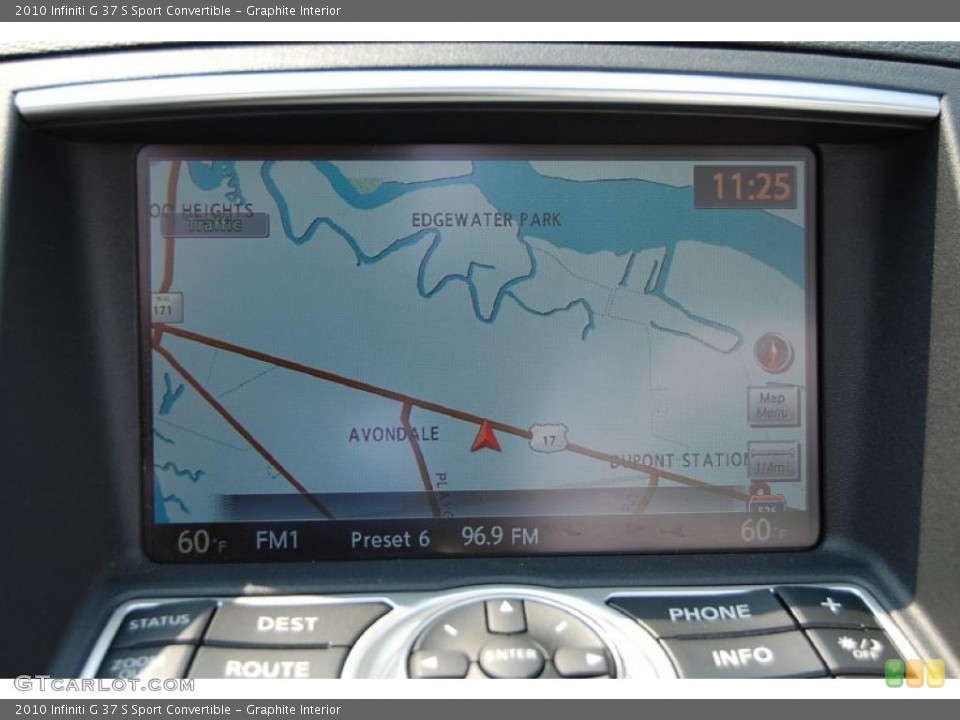 Graphite Interior Navigation for the 2010 Infiniti G 37 S Sport Convertible #49369400