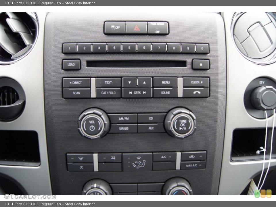 Steel Gray Interior Controls for the 2011 Ford F150 XLT Regular Cab #49371029
