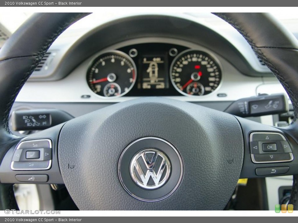 Black Interior Steering Wheel for the 2010 Volkswagen CC Sport #49373504