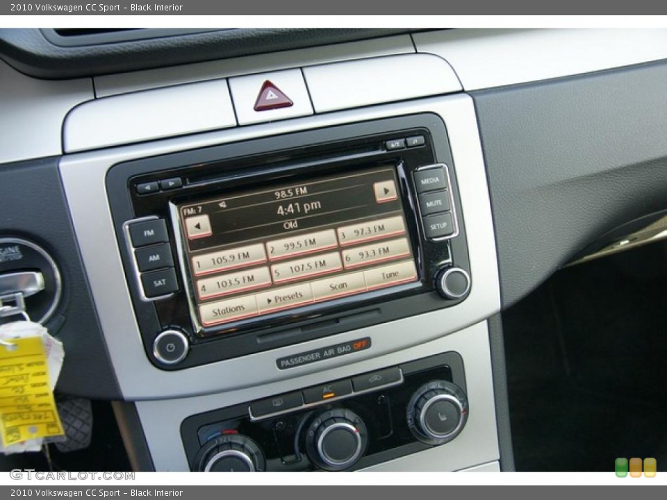 Black Interior Controls for the 2010 Volkswagen CC Sport #49373534