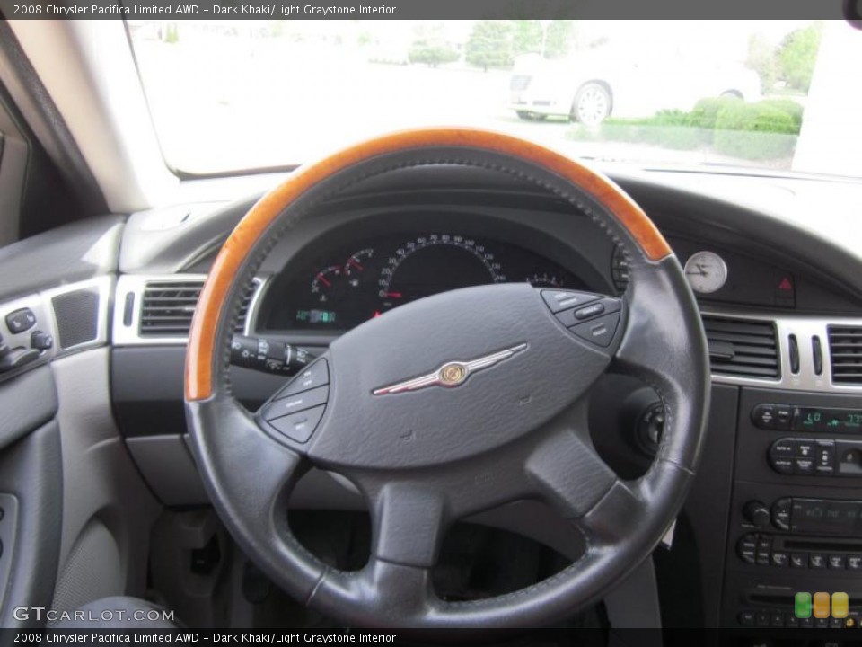 Dark Khaki/Light Graystone Interior Steering Wheel for the 2008 Chrysler Pacifica Limited AWD #49373687