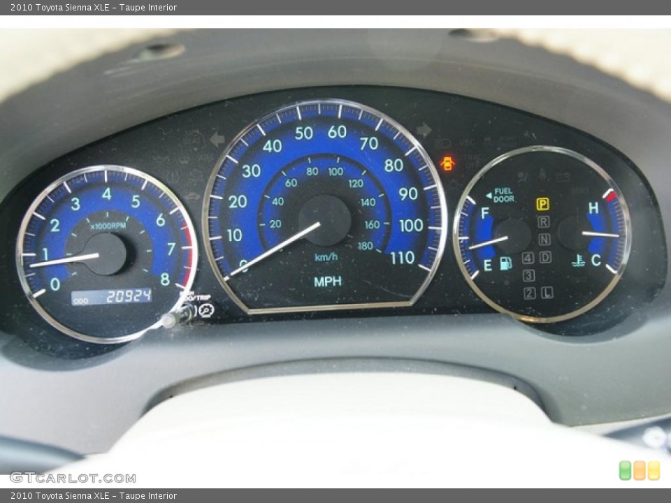 Taupe Interior Gauges for the 2010 Toyota Sienna XLE #49373783