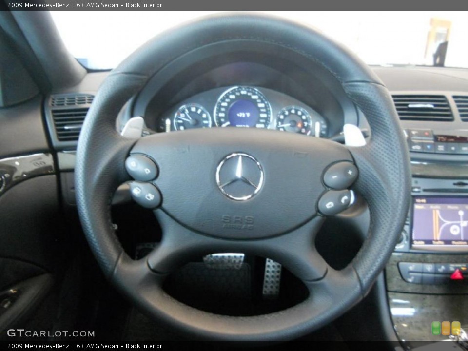 Black Interior Steering Wheel for the 2009 Mercedes-Benz E 63 AMG Sedan #49376408