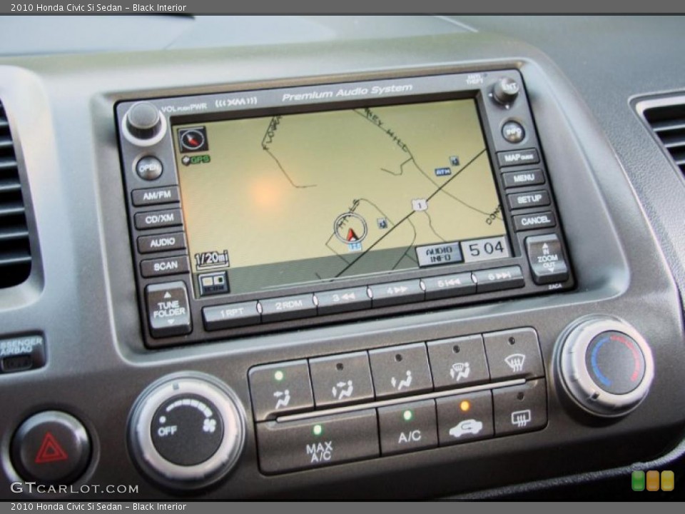 Black Interior Navigation for the 2010 Honda Civic Si Sedan #49378232