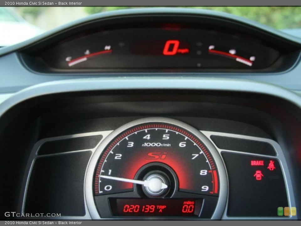 Black Interior Gauges for the 2010 Honda Civic Si Sedan #49378277