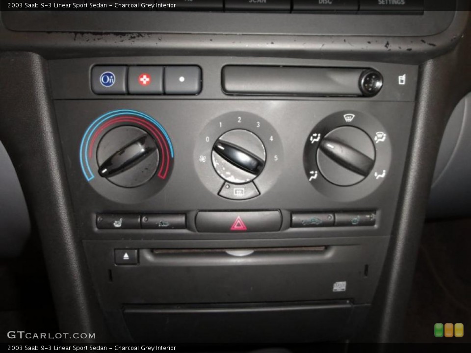 Charcoal Grey Interior Controls for the 2003 Saab 9-3 Linear Sport Sedan #49378808