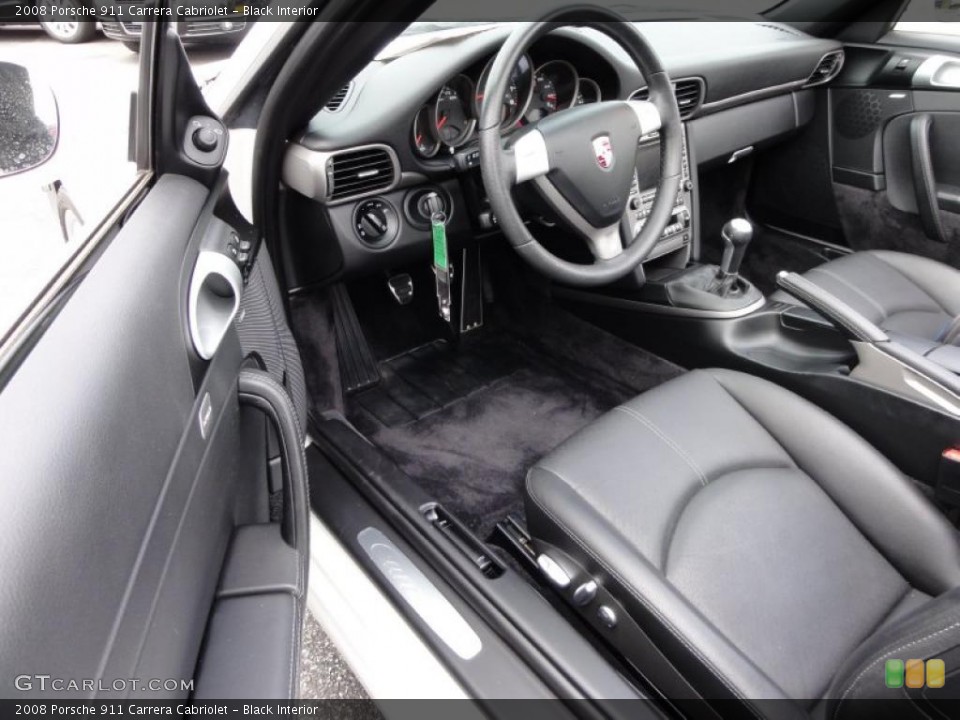 Black Interior Prime Interior for the 2008 Porsche 911 Carrera Cabriolet #49383035