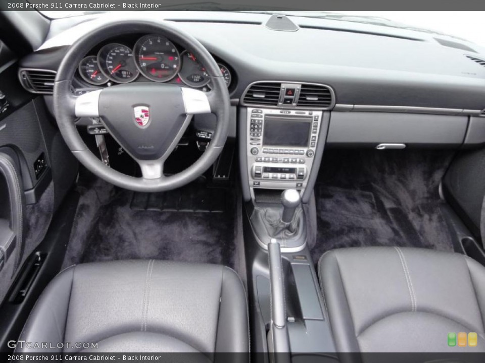 Black Interior Dashboard for the 2008 Porsche 911 Carrera Cabriolet #49383218