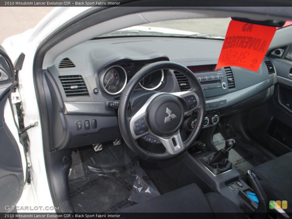 Black Sport Fabric Interior Photo for the 2010 Mitsubishi Lancer Evolution GSR #49383233