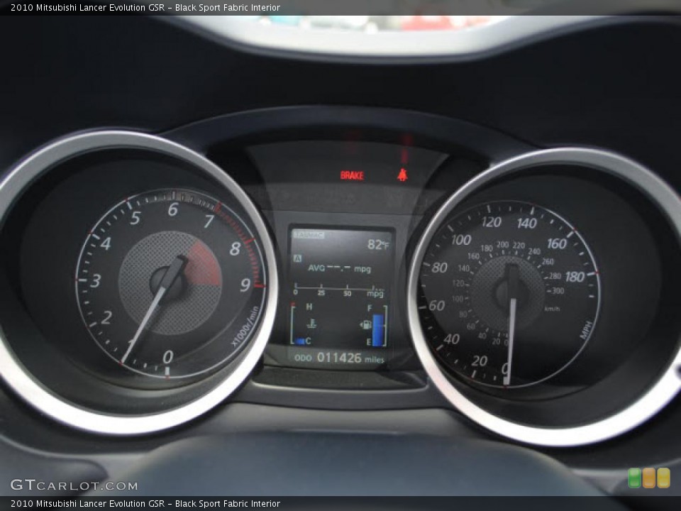 Black Sport Fabric Interior Gauges for the 2010 Mitsubishi Lancer Evolution GSR #49383299