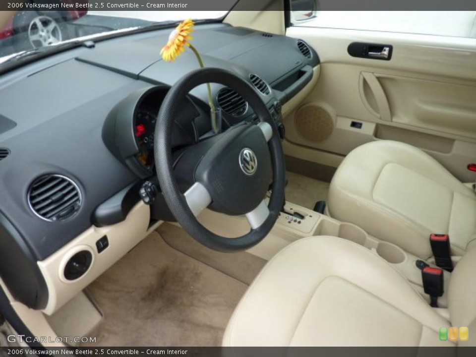 Cream Interior Photo for the 2006 Volkswagen New Beetle 2.5 Convertible #49385387