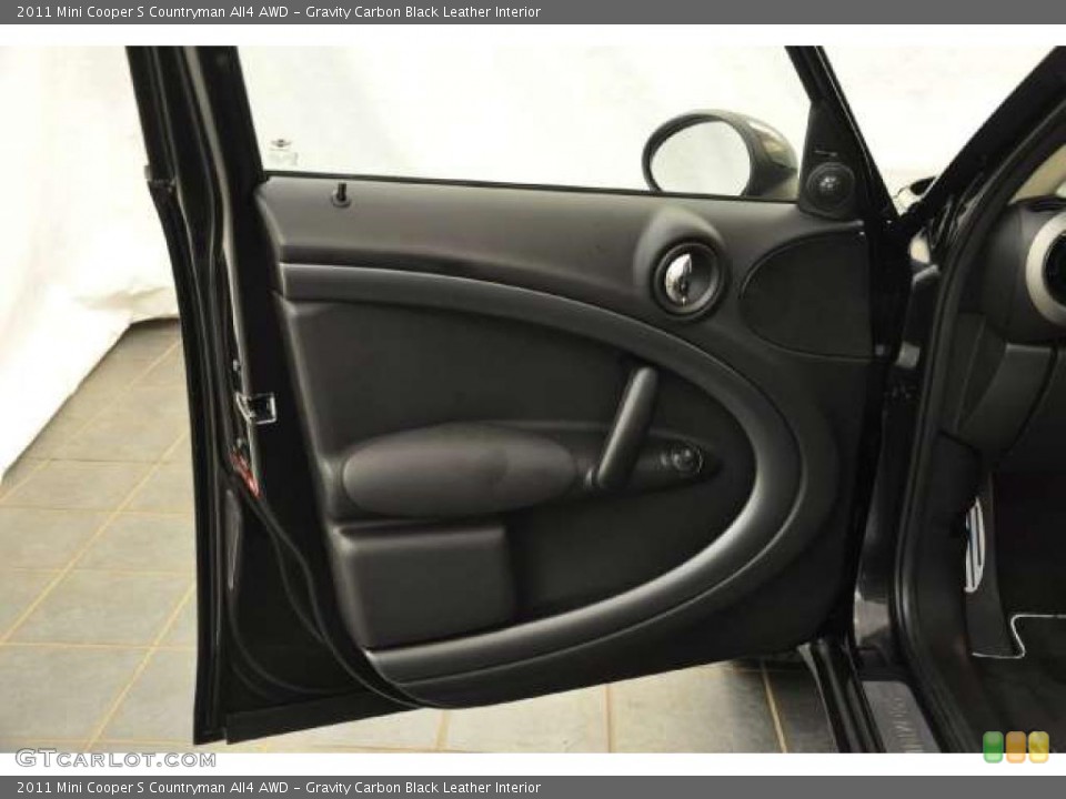 Gravity Carbon Black Leather Interior Door Panel for the 2011 Mini Cooper S Countryman All4 AWD #49386015