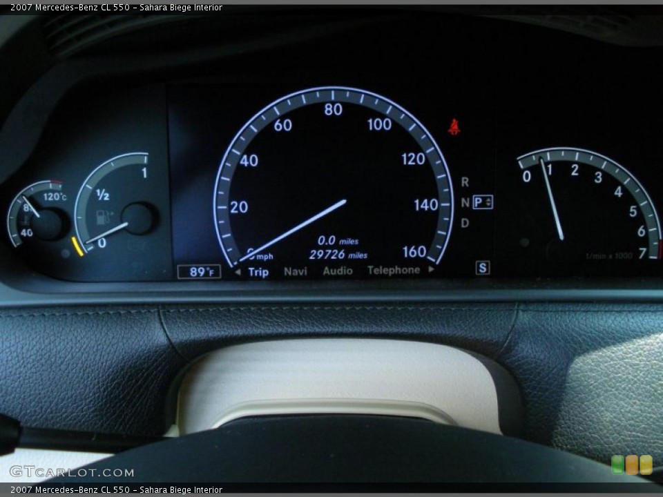 Sahara Biege Interior Gauges for the 2007 Mercedes-Benz CL 550 #49387266