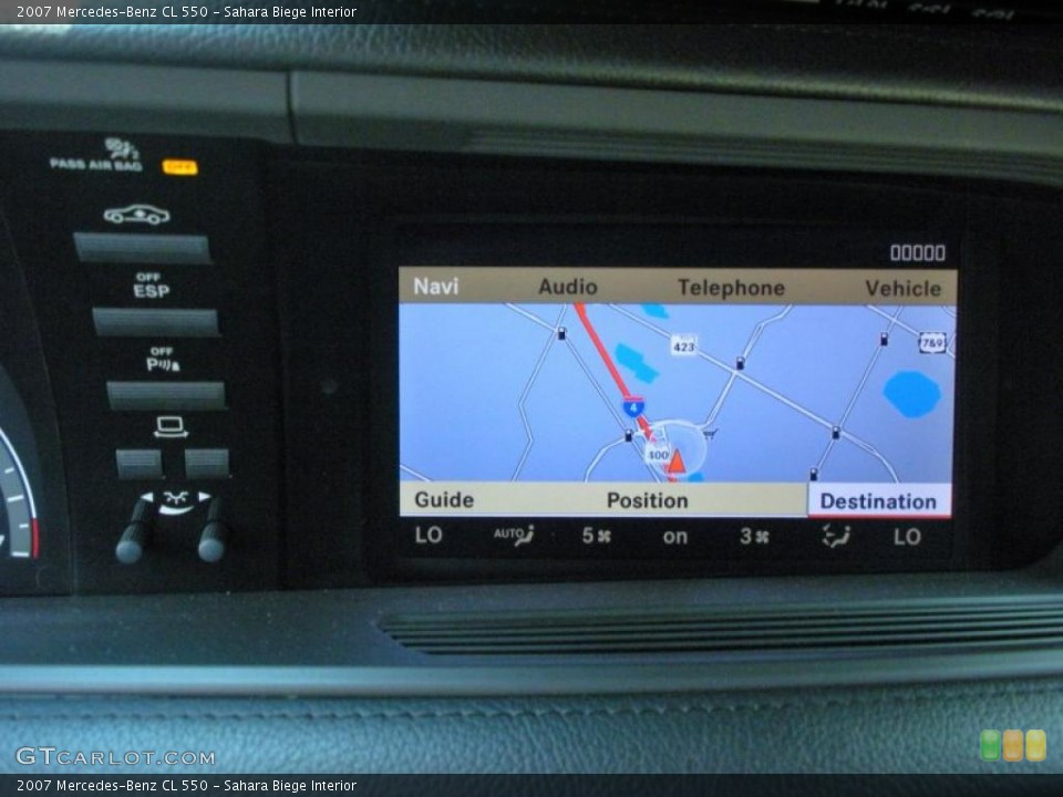 Sahara Biege Interior Navigation for the 2007 Mercedes-Benz CL 550 #49387272