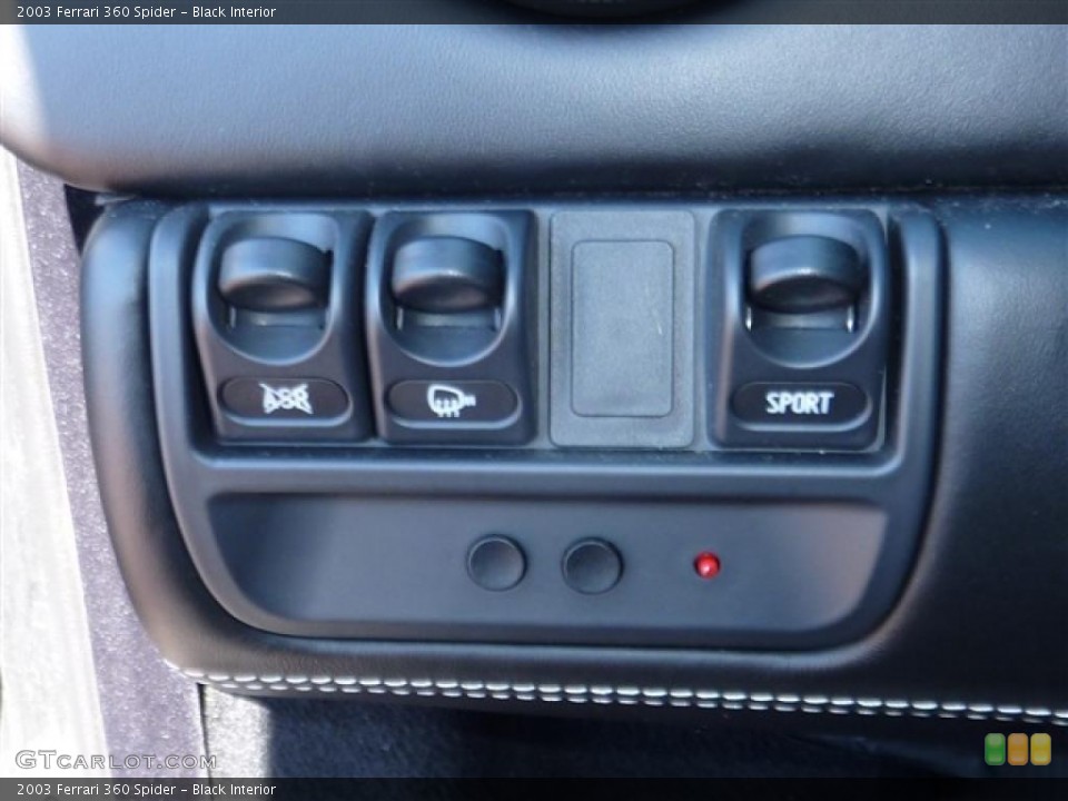 Black Interior Controls for the 2003 Ferrari 360 Spider #49391204