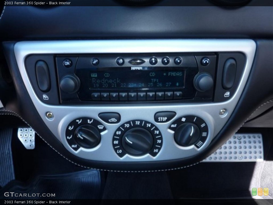 Black Interior Controls for the 2003 Ferrari 360 Spider #49391270