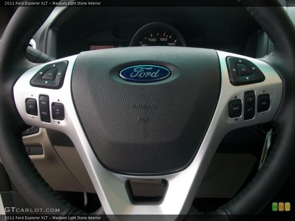 Medium Light Stone Interior Controls for the 2011 Ford Explorer XLT #49395431