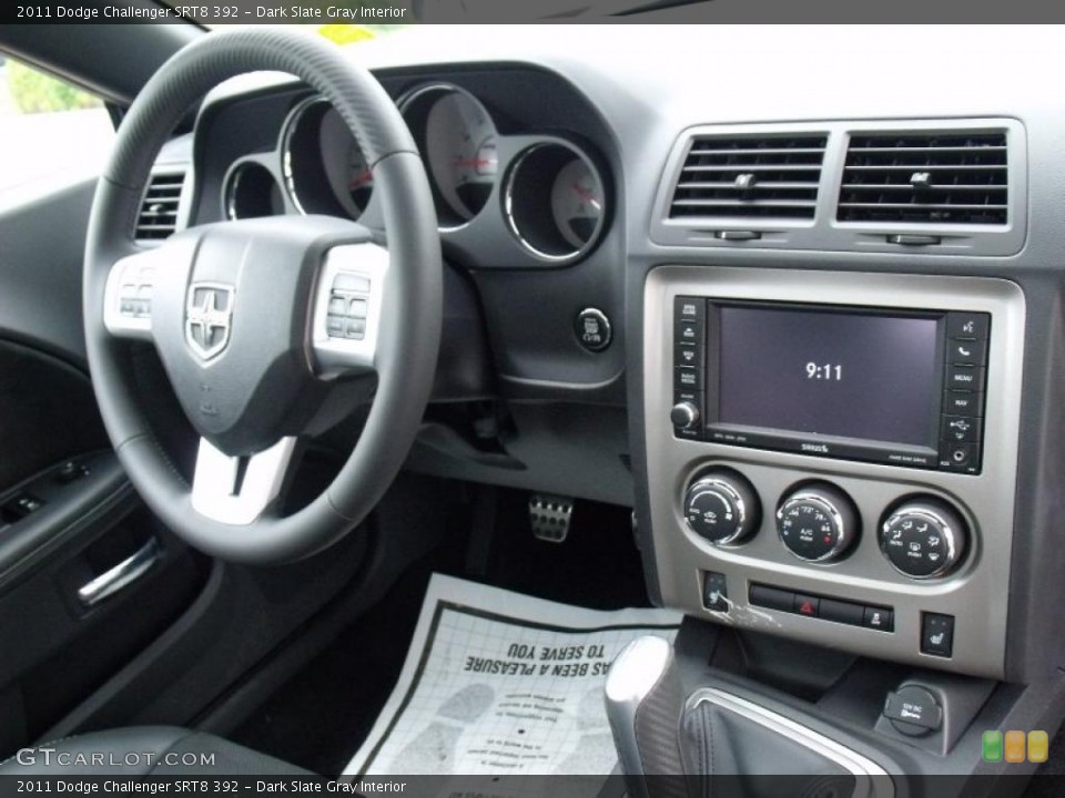 Dark Slate Gray Interior Controls for the 2011 Dodge Challenger SRT8 392 #49396268