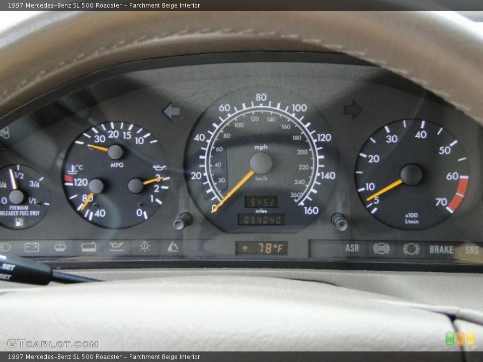 Parchment Beige Interior Gauges for the 1997 Mercedes-Benz SL 500 Roadster #49397126