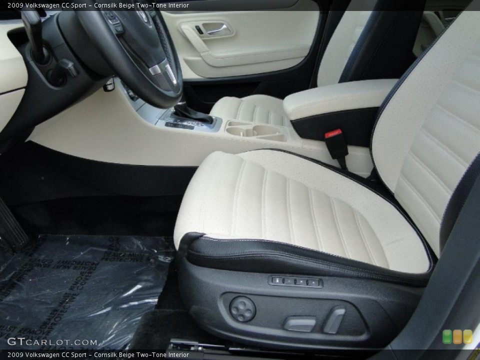 Cornsilk Beige Two-Tone Interior Controls for the 2009 Volkswagen CC Sport #49398086