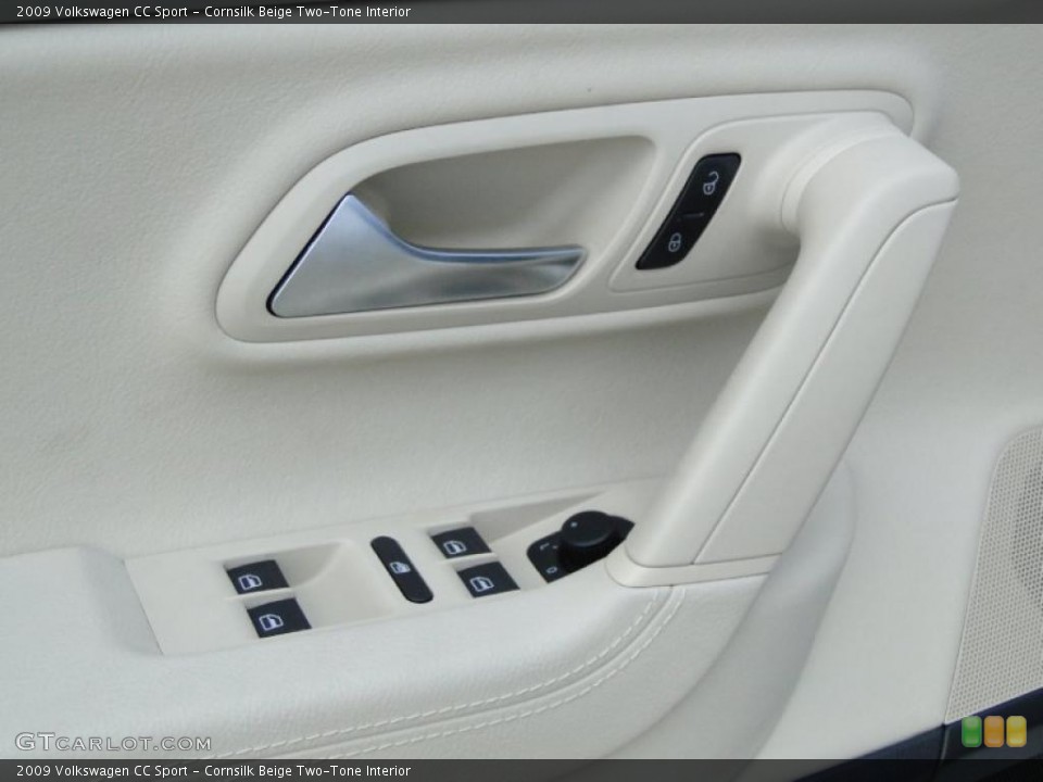 Cornsilk Beige Two-Tone Interior Controls for the 2009 Volkswagen CC Sport #49398098