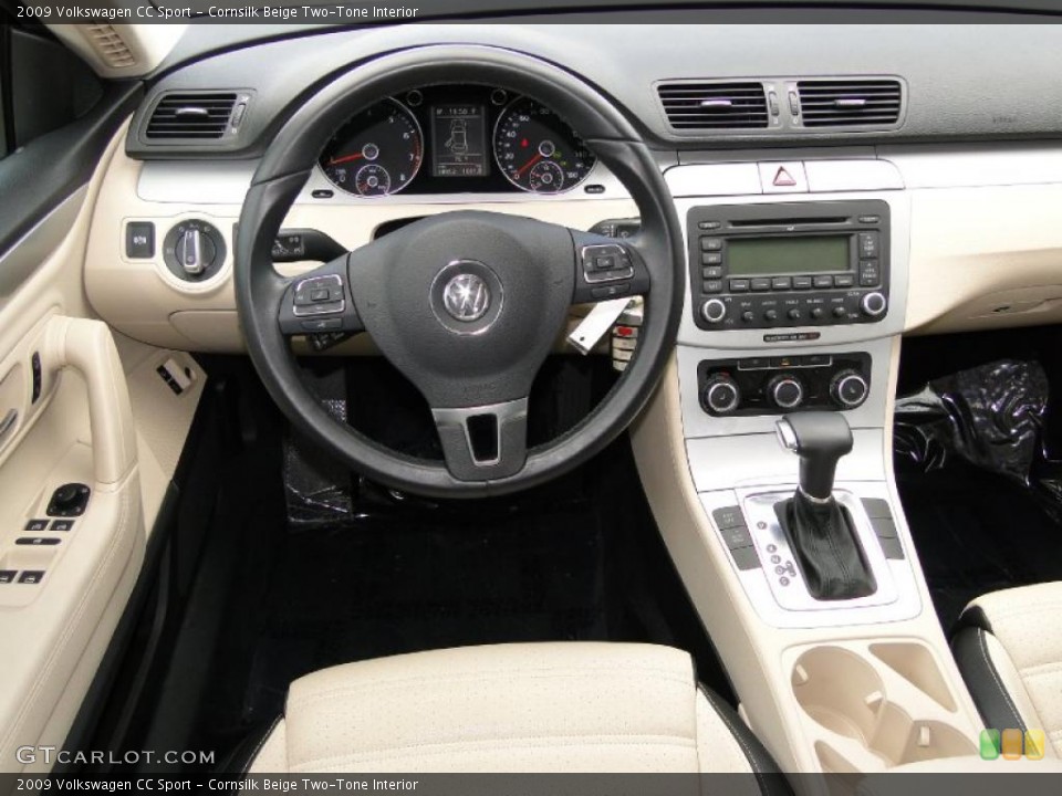 Cornsilk Beige Two-Tone Interior Dashboard for the 2009 Volkswagen CC Sport #49398197