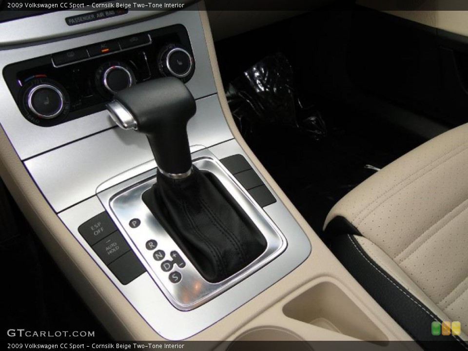Cornsilk Beige Two-Tone Interior Transmission for the 2009 Volkswagen CC Sport #49398242