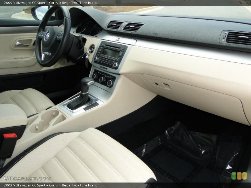 Cornsilk Beige Two-Tone Interior Dashboard for the 2009 Volkswagen CC Sport #49398272