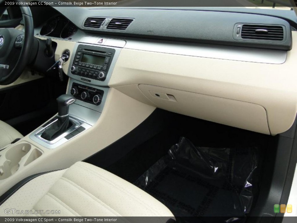 Cornsilk Beige Two-Tone Interior Dashboard for the 2009 Volkswagen CC Sport #49398287