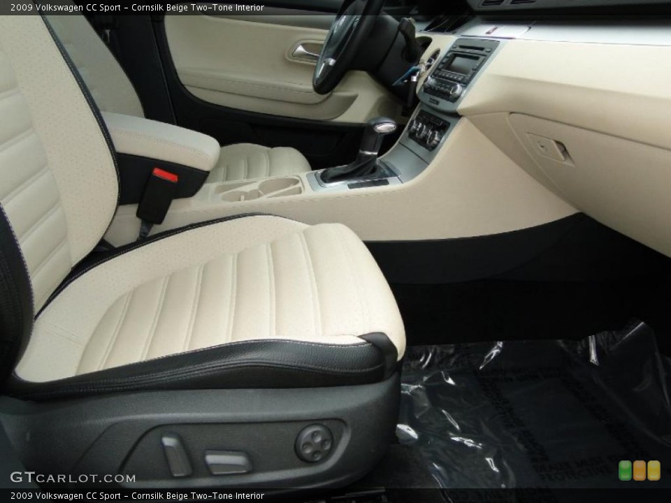 Cornsilk Beige Two-Tone Interior Controls for the 2009 Volkswagen CC Sport #49398302